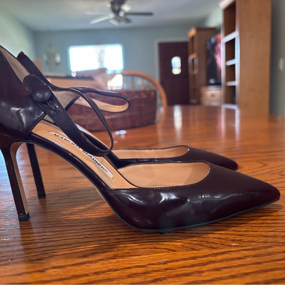 😍Manolo Blahnik Dark Brown Heels EURO 37.5/US 7 - Picture 11 of 11